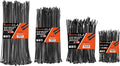 Symretie Assorted Zip Ties (400 Pack) - 6+8+12+14 Inch Double Sided Toothed, 100 LBS Tensile Strength. Heavy Duty Self-Locking Adjustable Nylon Cable Ties, More Durable for Indoor & Outdoor Use.