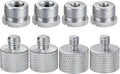 IXTECH Mic Stand Adapter Set - 8pcs Metal Tripod Adapter - 5/8" to "3/8" & "1/4" Male/Female Threads - ADP01 Silver