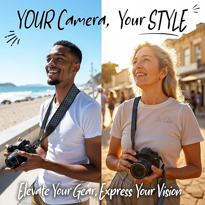 Art Tribute Camera Strap For Photographers Padded Universal Fit Neck Shoulder & - Image 2
