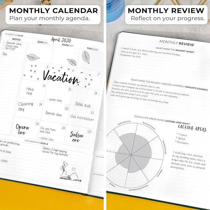 Clever Fox Planner Pro Premium Edition– Luxurious Weekly & Monthly Planner + Budget Planner Organizer for Productivity & Reaching Goals, Undated, A4 Hardcover + Keepsake Box, Lasts 1 Year, ForestGreen