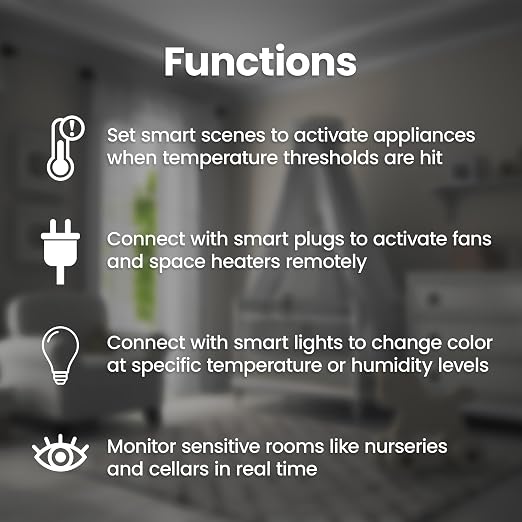 Feit Electric Smart Indoor WiFi Temperature and Humidity Sensor - Image 3