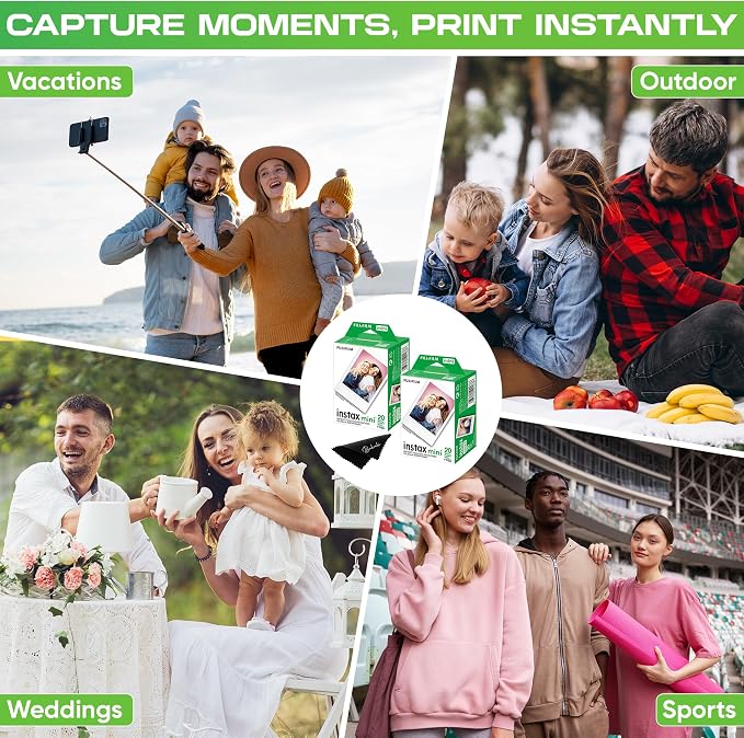 Fujifilm Instax Mini Film ISO 800, Six Twin Packs 120 EXP Total Compatible - Image 4