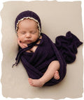 Newborn Photography Props Wraps & Ruffle Edge Bonnet by CHICODISE