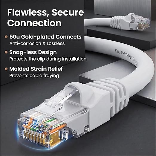 GEARit Cat 6 Patch Cables 5 ft White Cat6 Patch Cables 5ft White/Ethernet Patch - Image 4