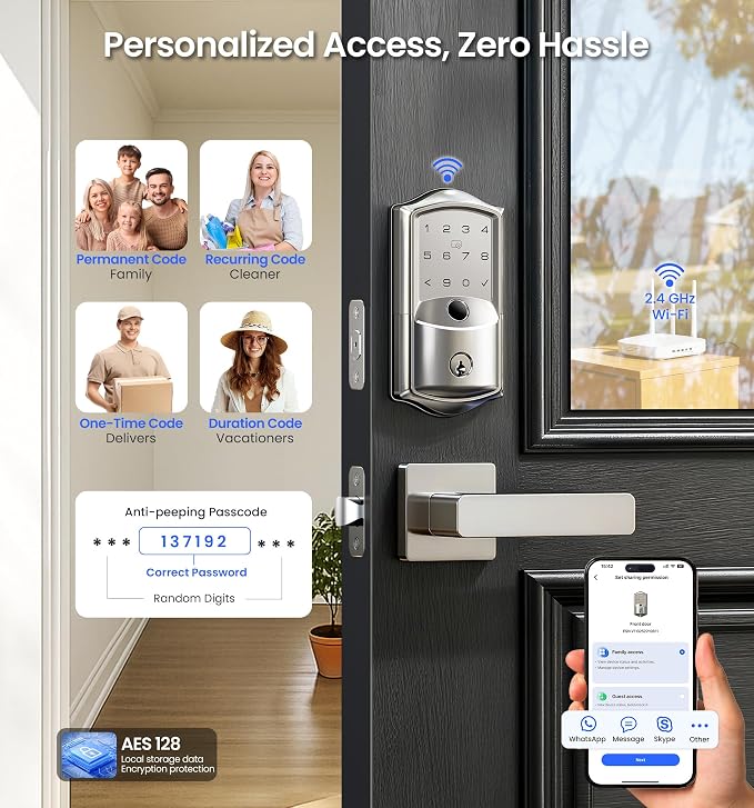 Veise VE027-L Built-in WiFi Smart Lock - Image 5