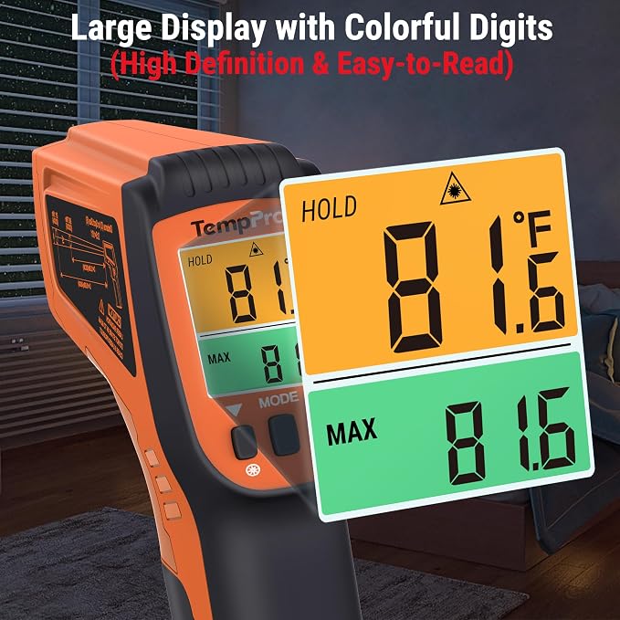 TempPro TP450 2 Laser Temperature Gun - Image 6