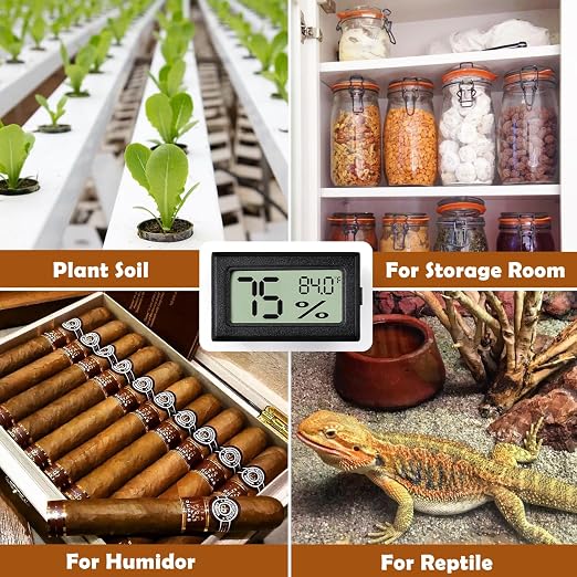 Vodolo Reptile Thermometer and Humidity Gauge, Chameleon Cage, Tree Frog - Image 7