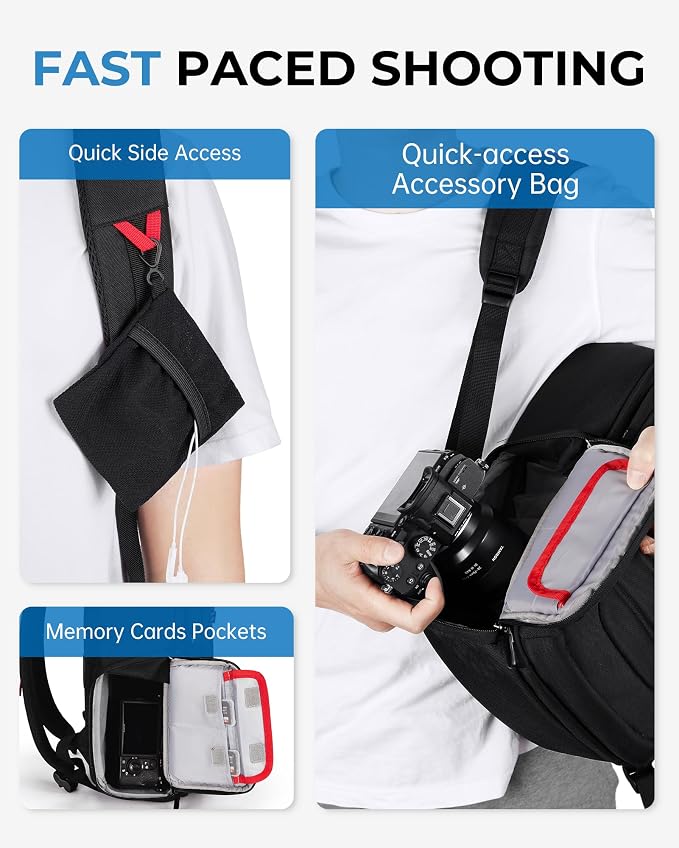 BAGSMART Camera Bag for DSLR, Waterproof Camera Backpacks for Photographers - Image 3