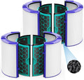 2 Pack TP04 Replacement Filter for Dyson TP04 HP04 DP04 TP05 DP05 Air Purifier Sealed Two Stage Pure Cool Fan Combi 360° Glass HEPA Filter & Activated Carbon Filter, #969048-01, Purple/Teal