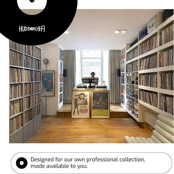 Hudson Hi-Fi Vinyl Record Outer Sleeves Covers - Premium Clear Vinyl Record Sleeve 100-Pack - Protect Your LP Albums from Scratches, Dirt & Dust - 3mm Thick No-Acid Exterior Disc Cover