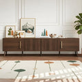 Merax Mid Century 78" TV Stand, Modern Fluted Entertainment Center for TVs up to 85", Media Console with 4 Storage Cabinets for Living Room, Office