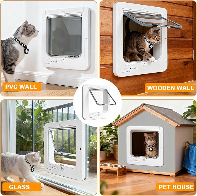 Smart Cat Door for Interior & Exterior, RFID Cat Pet Door - Image 5