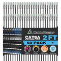 CableGeeker Patch Cables Cat6a 2ft Slim, Cat6 Ethernet Patch Cable 10G Support by CableGeeker