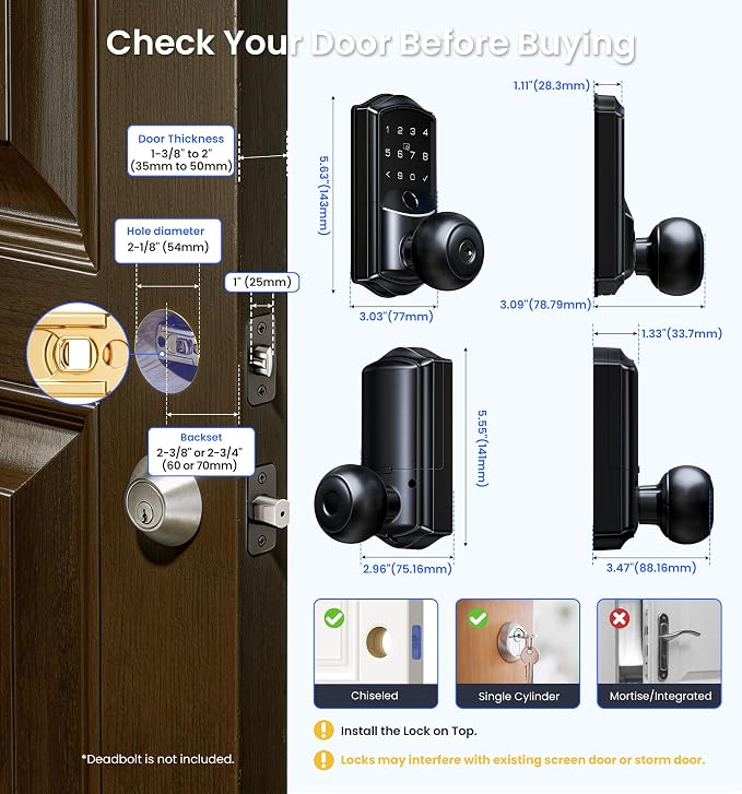 Veise VE028 Built-in Wi-Fi Smart Lock - Image 13