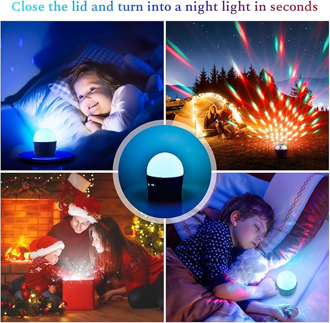 4-Pack Wiwreenm Mini Disco Ball Sound Activated Night Lights Projector for Kids,Halloween,Disco Decoration for Car/Parties