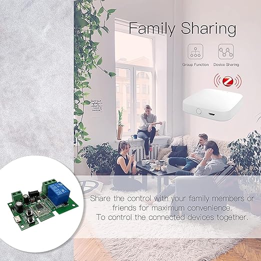 Newgoal Tuya Zigbee 1 Channel Smart Relay Module USB5V 7-32V Micro Switch with 433MHz RF Remote Control Light Switch Compatible with Alexa Google Home (Requires ZigBee Hub)