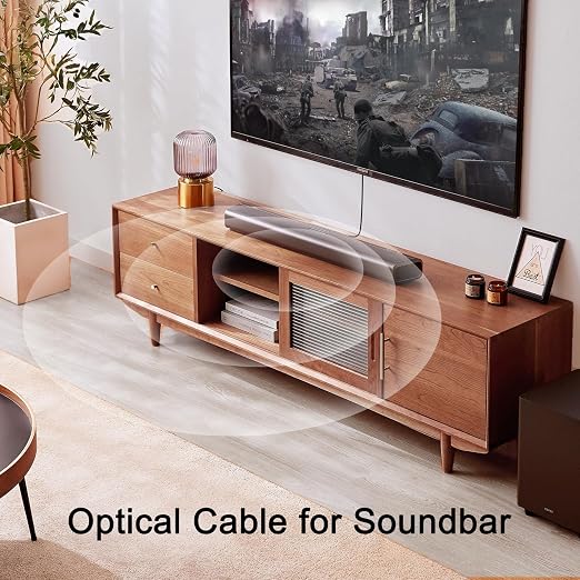 Optical Audio Cable 10 feet, Digital Optical Audio Cable Ultra Thin Cord - Image 2