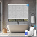 COOLWINDS Motorized Blinds with Remote Cordless Automatic Motorized Shades Custom Blinds for Windows Smart Curtains Compatible with Alexa Google Home(Light Filtering Jacquard Grey,W60 x H72in)