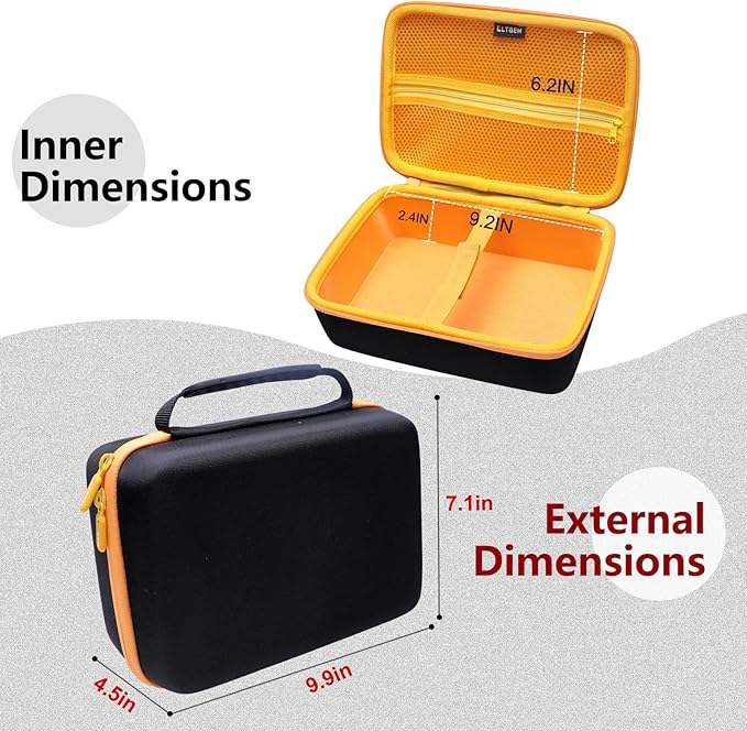 LTGEM Hard Travel Carrying Case for AuKing Mini Projector 2025/2024/2023 Upgraded, Case Only(Inside: 9.2"x6.2"x2.4")