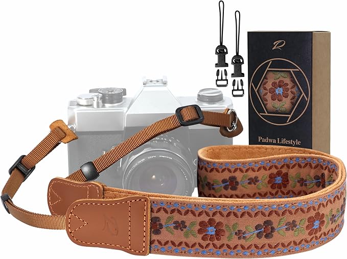 Padwa Lifestyle Embroidered Floral Camera Strap by PadwaLifestyleCameraStrap
