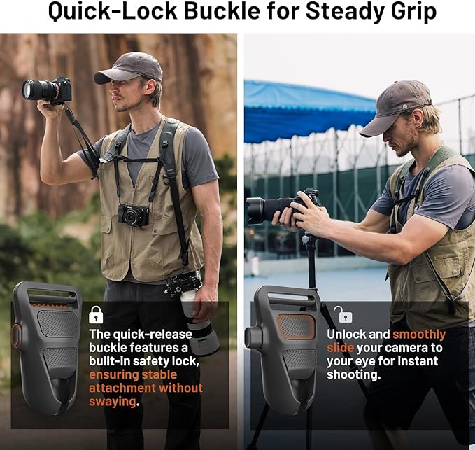 PGYTECH Camera Strap Master, Leather Dual Shoulder Harness - Image 5