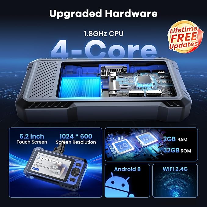 MUCAR 682 AI-Assisted OBD2 Scanner Bidirectional Scan Tool, Scanner for Car ALL System, OBD2 Scanner Diagnostic Tool with Active Test,Car Diagnostic Scanner with 20+ Reset,CAN FD & FCA SGW,Free Update