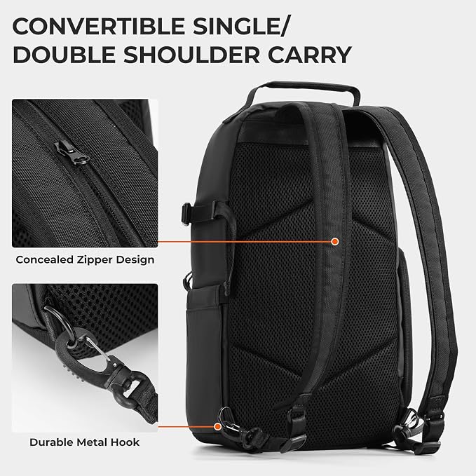 TARION Camera Backpack Sling Bag - 9L Compact Camera Bag 2-in-1 Waterproof - Image 2