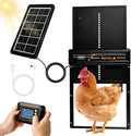 Automatic Chicken Coop Door Solar Powered with Remote Control, Timer & Light Sensor - Anti-Pinch Safety, 4 Modes, Alarm for Chicken Run, Poultry Habitat and Duck Coop