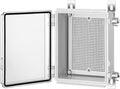 Gratury Junction Box, IP67 Waterproof Plastic Enclosure for Electrical Project, Hinged Transparent Cover, Includes Mounting Plate and Wall Bracket 220×170×110mm (8.6"×6.7"×4.3" TC)