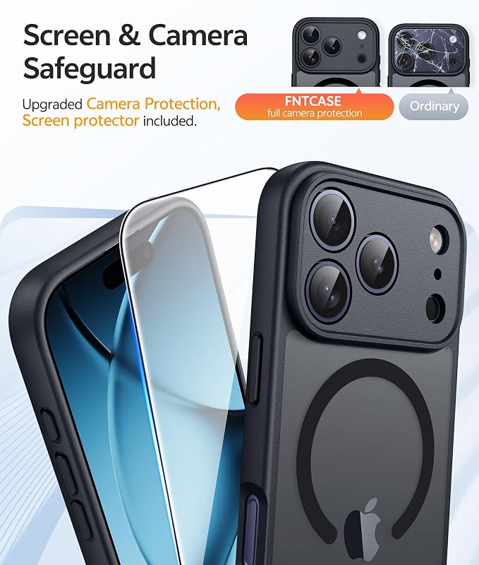 FNTCASE for iPhone 17 Pro Case: Translucent Matte Cases - Image 4