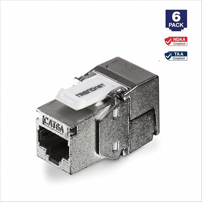 TRENDnet Shielded Cat6A RJ45 Keystone Jack 6-Pack Bundle, Use - Image 9