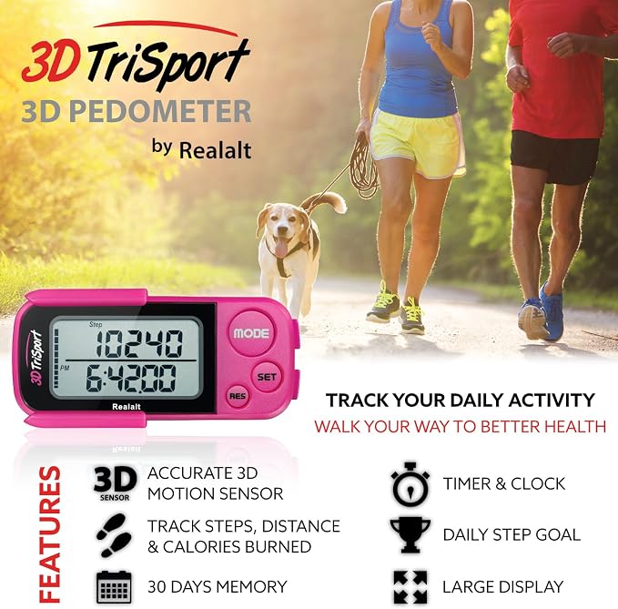 Realalt 3DTriSport 3D Walking Pedometer - Image 2