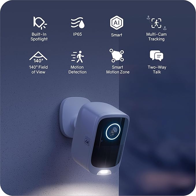 Safemo 4K Security Cameras Wireless Outdoor/Indoor, Battery Cameras for Home Security, No Monthly Fees, 32G Local Storage, Advanced AI, 5W Solar Panels, Color Night Vision, 2-Way Audio, 2.4Ghz WiFi