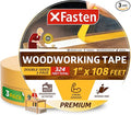 XFasten Double Sided Woodworking Tape 1 Inch x 108 Feet (3-Pack), Residue-Free, Removable Double Sided Woodworking Masking Tape for Wood Template, Mounting Boards MDF Edge Banding, Routing, Anchoring