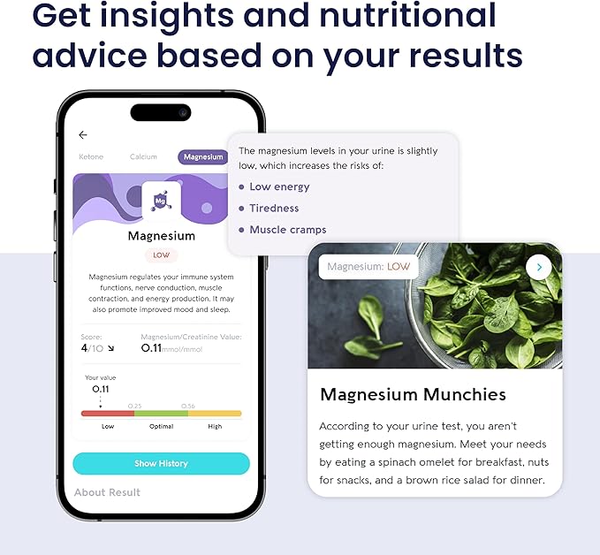 Vivoo Urine Test Strips for at-Home Wellness: 8-in-1 Advanced Urine Test for Ketones, pH, Hydration, Calcium, Vitamin C & More | Fast Results in 90 Seconds | Free App & Personalized Insights