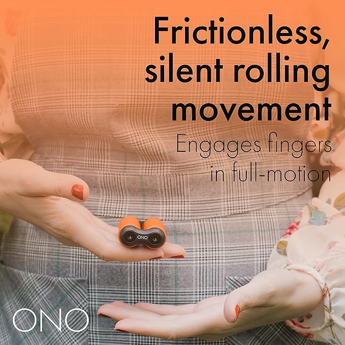 ONO Roller - Handheld Fidget Toy for Adults | Help Relieve Stress, Anxiety, Tension | Promotes Focus, Clarity | Compact, Portable Design (Orange, Junior Size - ABS Plastic)