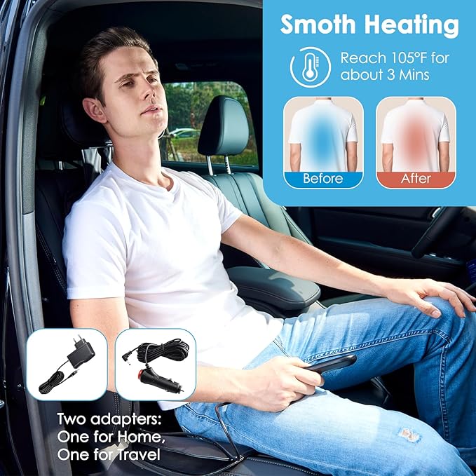 Shiatsu Massage Cushion with Heat,Kneading Massager with Vibration,Seat Massager for Office