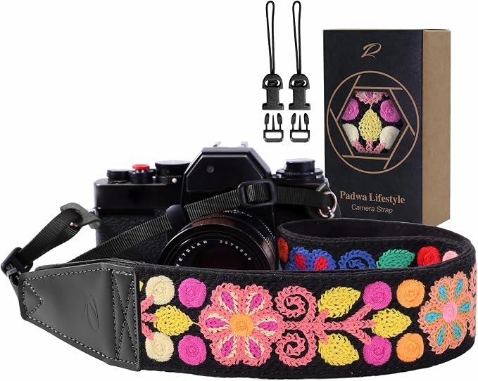 Padwa Lifestyle Colorful Crochet Camera Strap by PadwaLifestyleCameraStrap