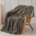Tuddrom Decorative Extra Soft Faux Fur Throw Blanket 50"x60", Solid Reversible by Tuddrom