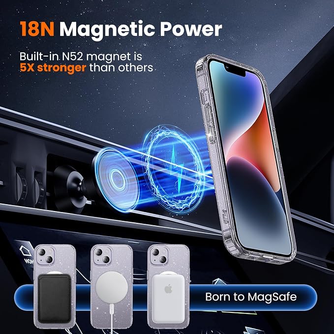 toushion 3 in 1 for iPhone 14 Case Clear - Image 4