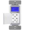 TOPGREENER Digital Astronomic Timer Switch, 7-Day Programmable Sunrise Sunset, Single Pole or 3-Way, Neutral Wire Required, 120VAC, UL Listed, TGT01-H-SV, Silver