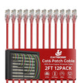 2 Feet Cat6 Patch Cables, Solid Pure Copper Patch Cord, Cat 6 Ethernet Cable by CatBose