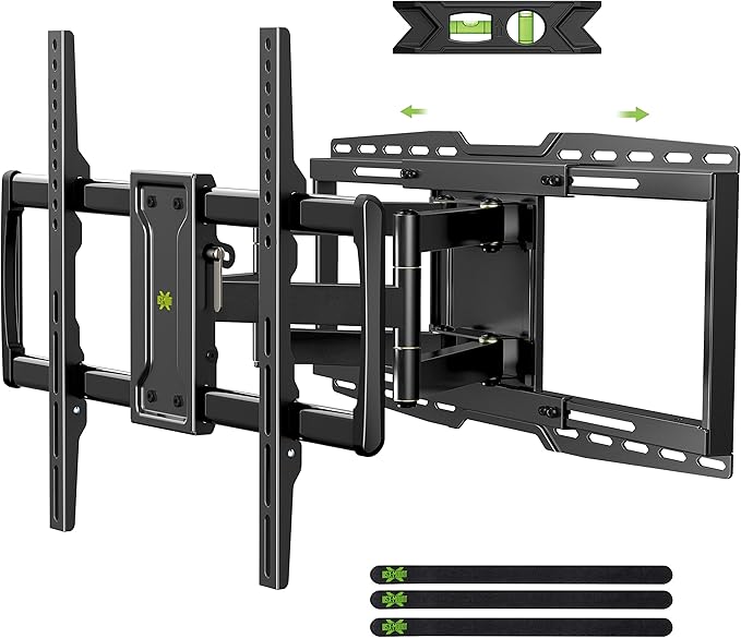 USX MOUNT UL Listed Heavy Duty TV Wall Mount for 42-97" TVs up to 150lbs with 8" Sliding Design, Ultra-Large TV Mount Bracket for up to 24" Studs with Swivel, Tilt & Leveling, Max VESA 600x400mm