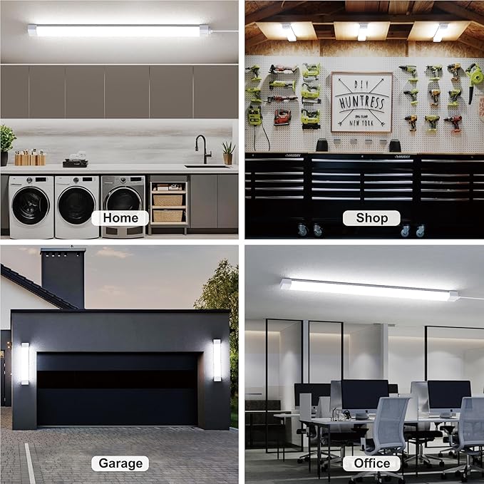 ONIDEK Under Cabinet Lights with Plug. 3000K-6500K Dimming and Color. with Wireless Control Panel and Remote Control.15W 1500LM for Garage, Kitchen, Bathroom, Closet, Office (16 inch)