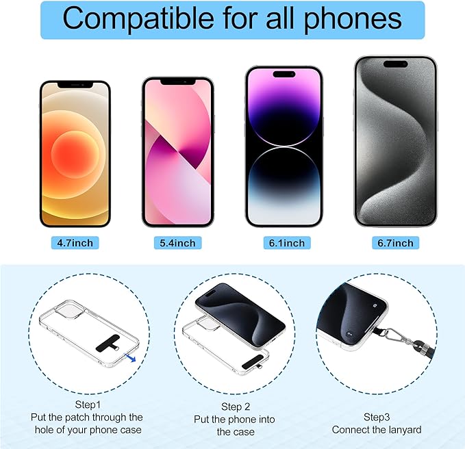 takyu Phone Lanyard, 2 Pack Adjustable Cell Phone Lanyard Crossbody Neck Strap - Image 6
