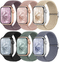 6 Pack Braided Stretchy Bands Compatible by KnossenWatchBand