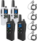 SAMCOM FWCN30A Group Walkie Talkies Long Range, Rechargeable 1250mAh Battery 22 FRS Channel Two Way Radios with Earpieces for Adults, Handheld Walky Talky with 2 in 1 USB Cable,4 Packs
