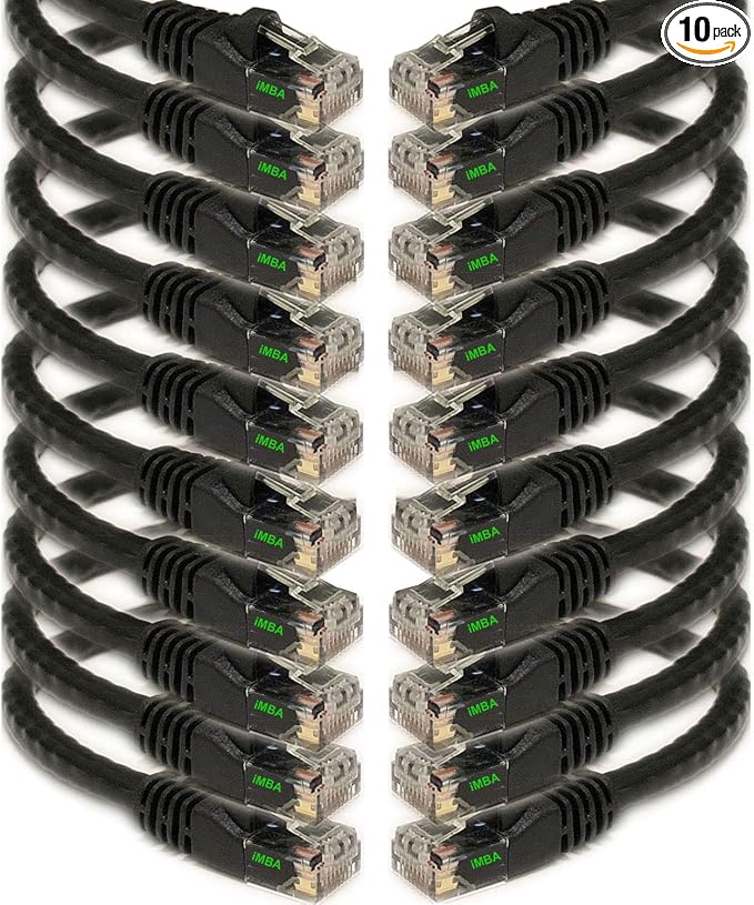 iMBAPrice 15' Cat5e Network Ethernet Patch Cable, 10 Pack by iMBAPrice