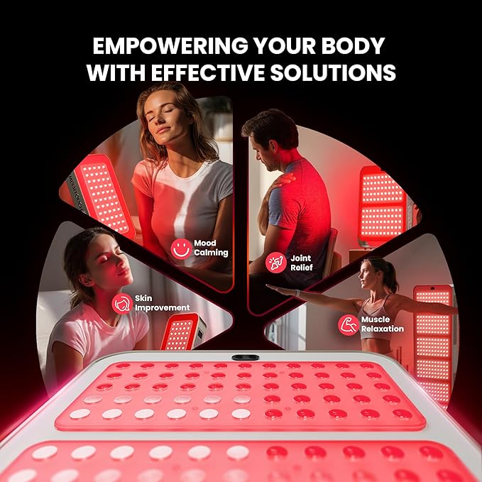 EmberTouch Red Light Therapy Panel - 660nm & 850nm Infrared Light Therapy Lamp with Smart App Control, 110 LEDs High Power Device at Home for Body, Face, Recovery, Skin Health, 215W (PRO200)