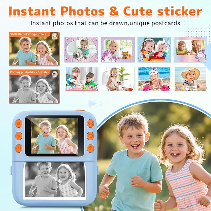 Instant Print Camera for Kids, Christmas Birthday Gifts for Girls Boys - Image 3